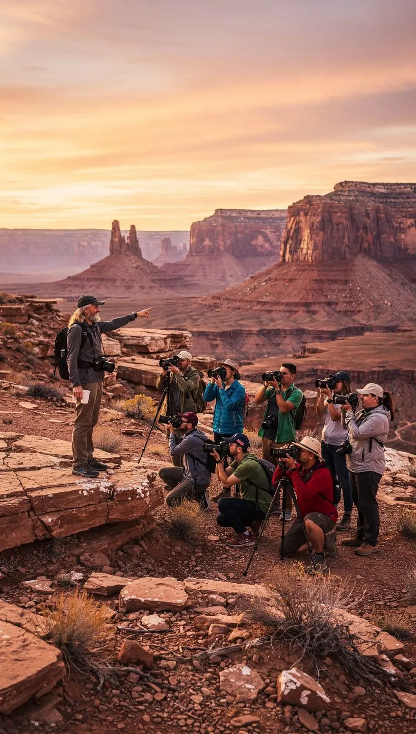 Specjalistyczny przewodnik prowadzący wycieczkę po malowniczym szlaku.