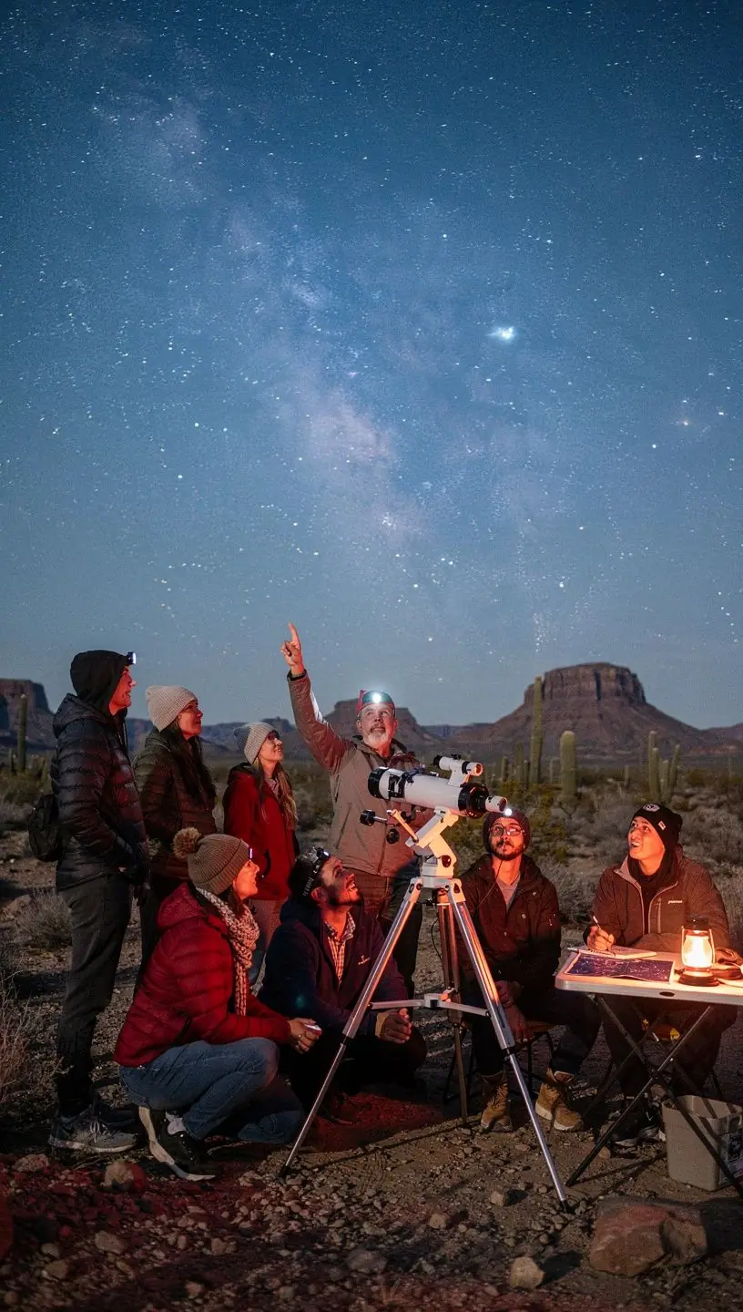 Grupa turystów obserwuje stado dzikich bawołów na rozległych równinach amerykańskich.